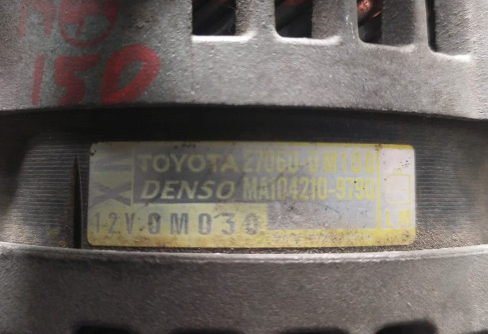 TOYOTA VIOS NCP150 ALTERNATOR (U) (27060-0M100-2-U)