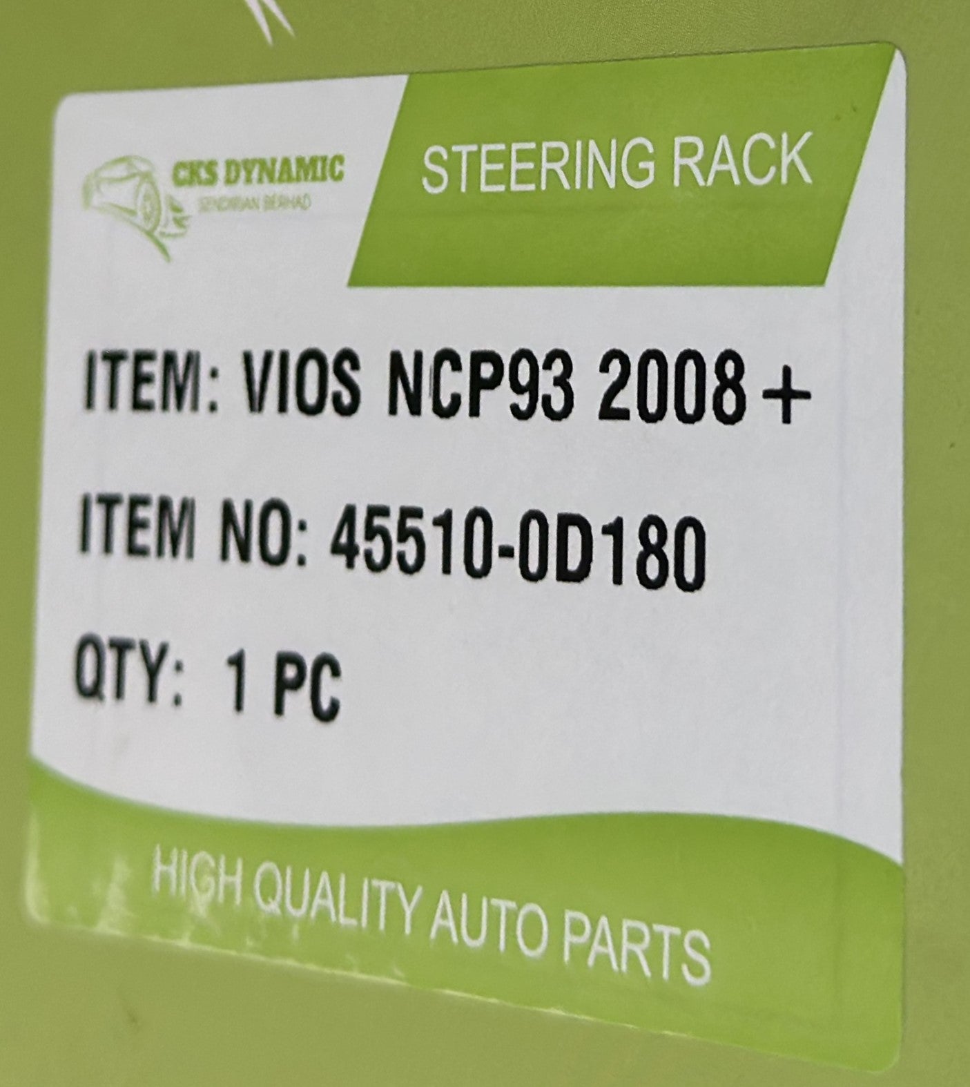 TOYOTA YARIS 08,NCP 93 POWER STEERING RACK (45510-0D180)