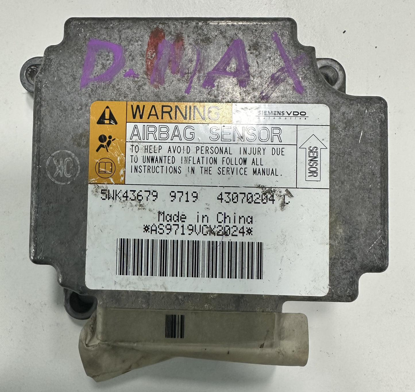 ISUZU DMAX AIRBAG ECU (9719) (5WK43679)