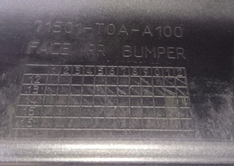 HONDA CR-V 2014 REAR BUMPER BLACK (71501-T0A-A100)