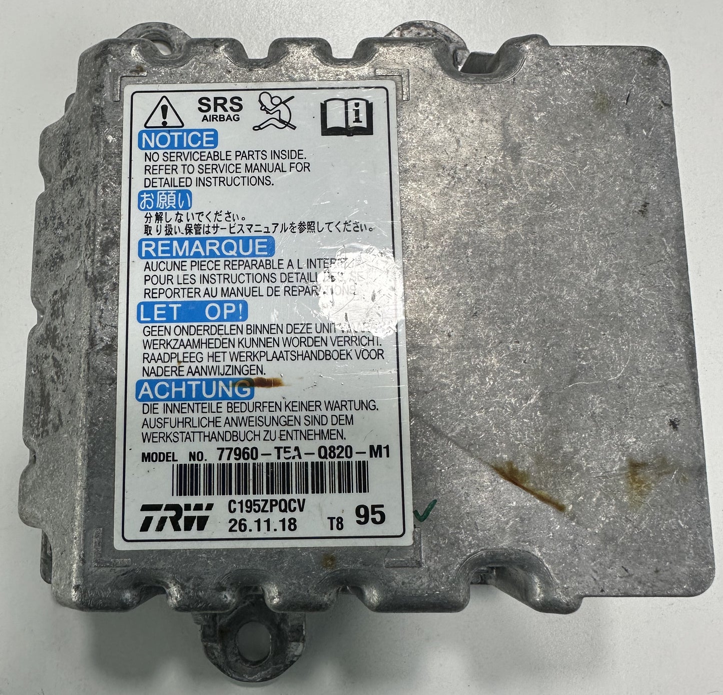 HONDA AIRBAG ECU (77960-T5A-Q820)