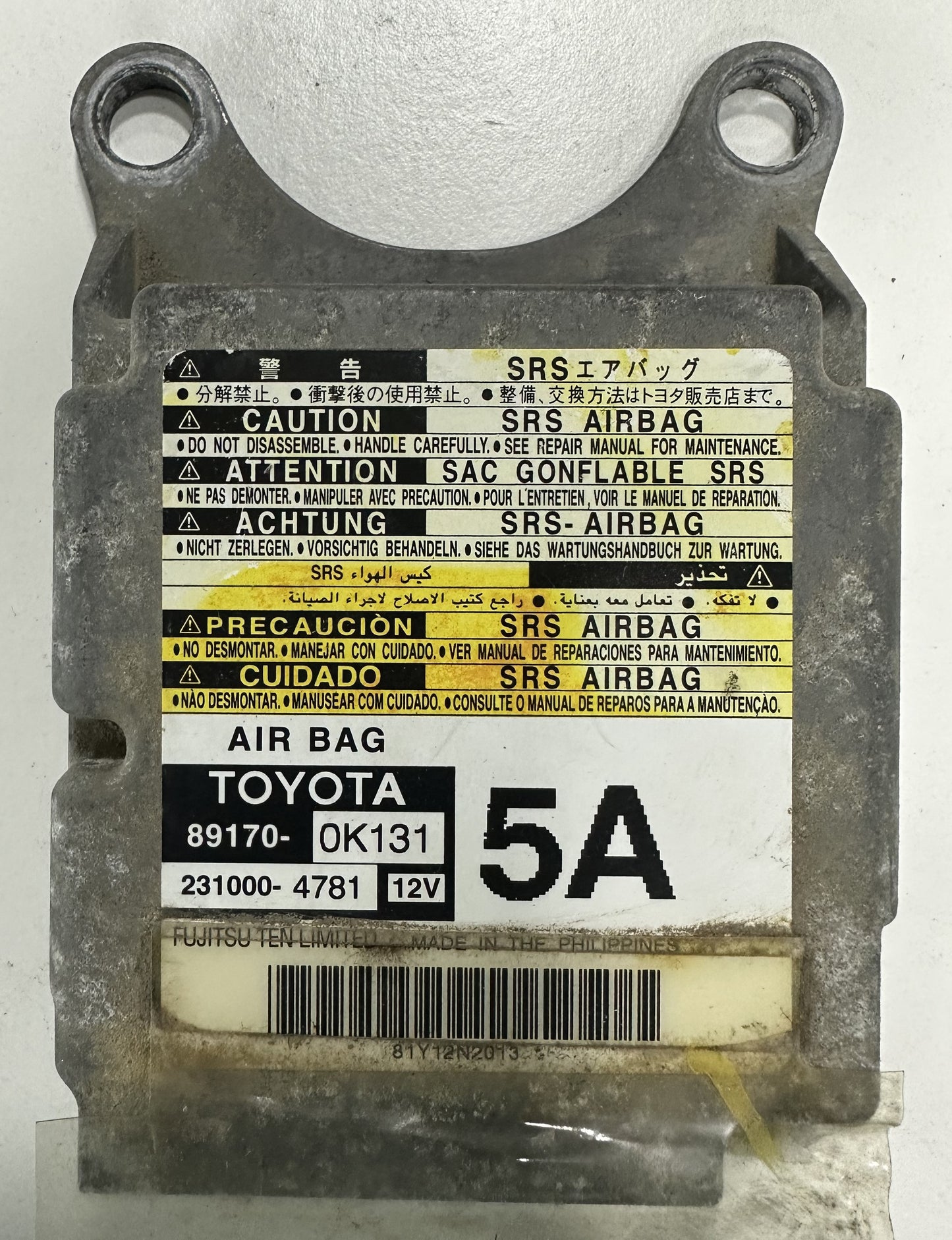 TOYOTA AIRBAG ECU (5A) (89170-0K131)