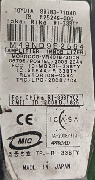 TOYOTA AVANZA STEERING COLUMN (89783-71040)