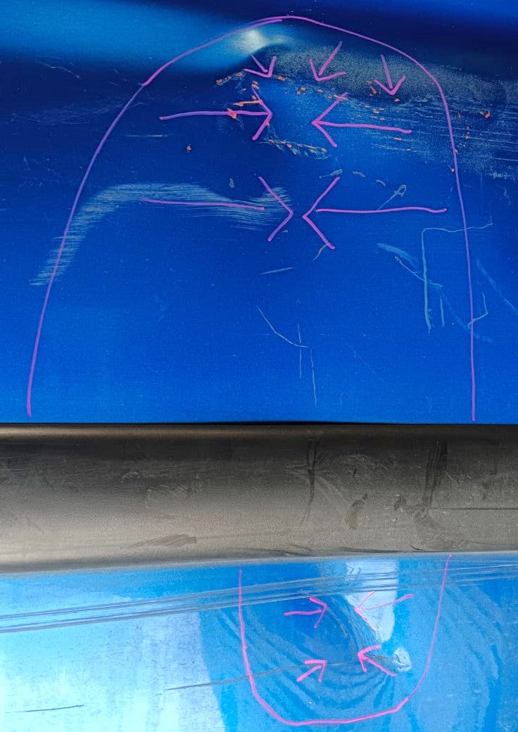 CITROEN BERLINGO DOOR PANEL RRH COMPLETE BLUE (B) (DP00174)