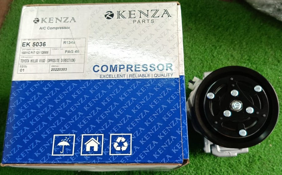 TOYOTA HILUX VIGO 10S11C 7PK COMPRESSOR - NEW KENZA EK5036 (CP-TH08A)