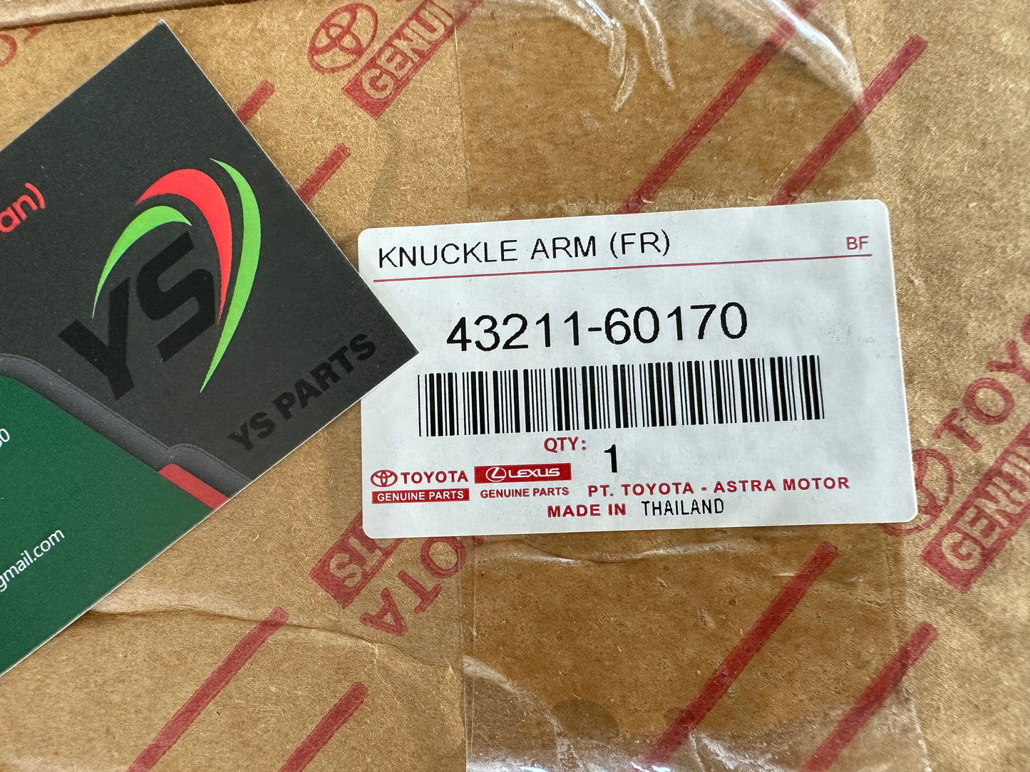 TOYOTA PRADO 4.0, LAND CRUISER GRJ120, RZJ120, KDJ120, KZJ120 KNUCKLE ARM RIGHT (43211-60170)