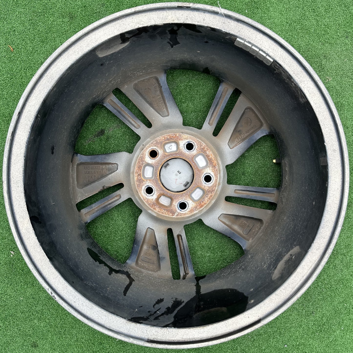 HONDA CIVIC 5HOLE 17X7J RIM BLACK SILVER (RIM00050)