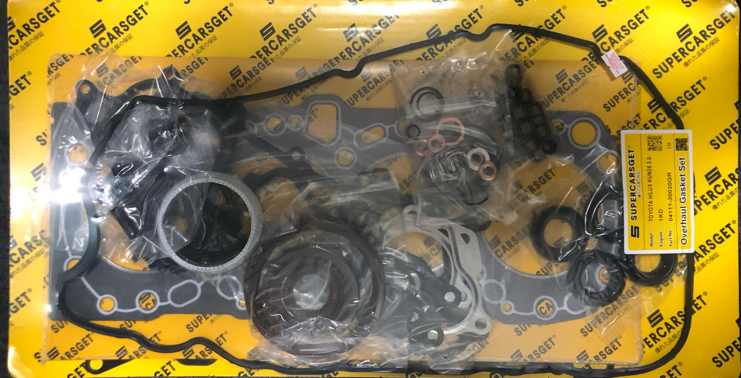 TOYOYA HILUX KUN26 1KD 3.0 16V FULL SET OVERHAUL GASKET (CARBON) (96MM) (04111-30020GR)