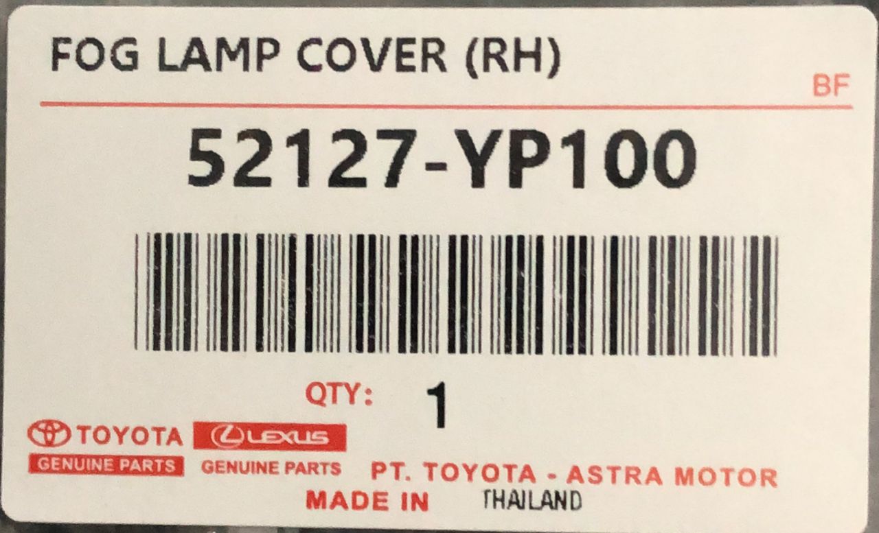 TOYOTA HILUX ROCCO GUN125,GUN126 FOG LAMP COVER RH (52127-YP100)