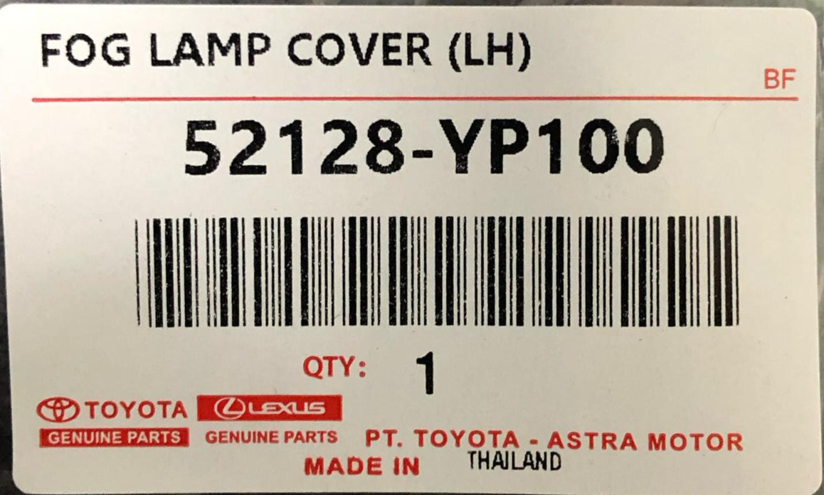 TOYOTA HILUX ROCCO GUN125,GUN126 FOG LAMP COVER LH (52128-YP100)