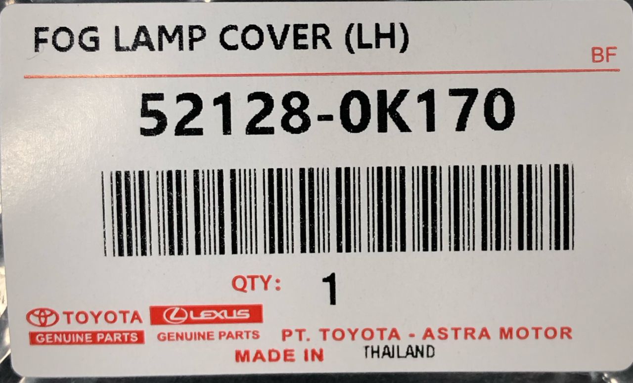 TOYOTA HILUX REVO GUN125,GUN126 FOG LAMP COVER LH (NEW)