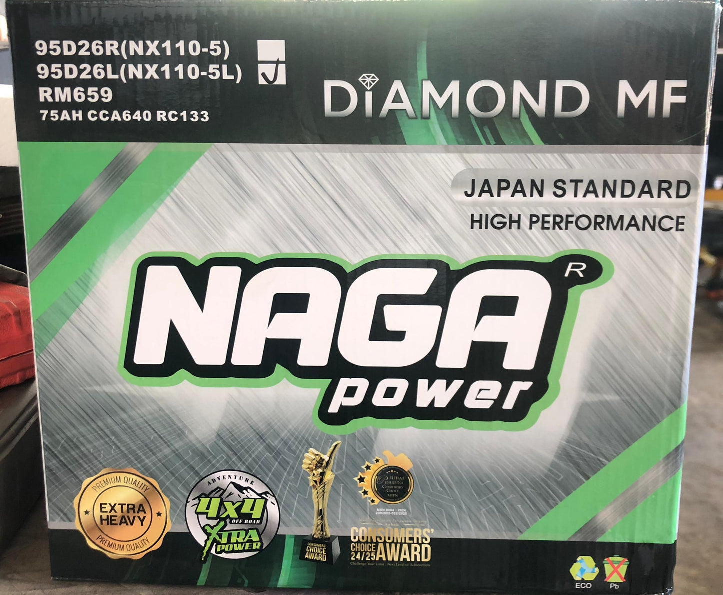 NAGA DIAMOND 80D26L (NS70L) (WNS70L) (NEW)