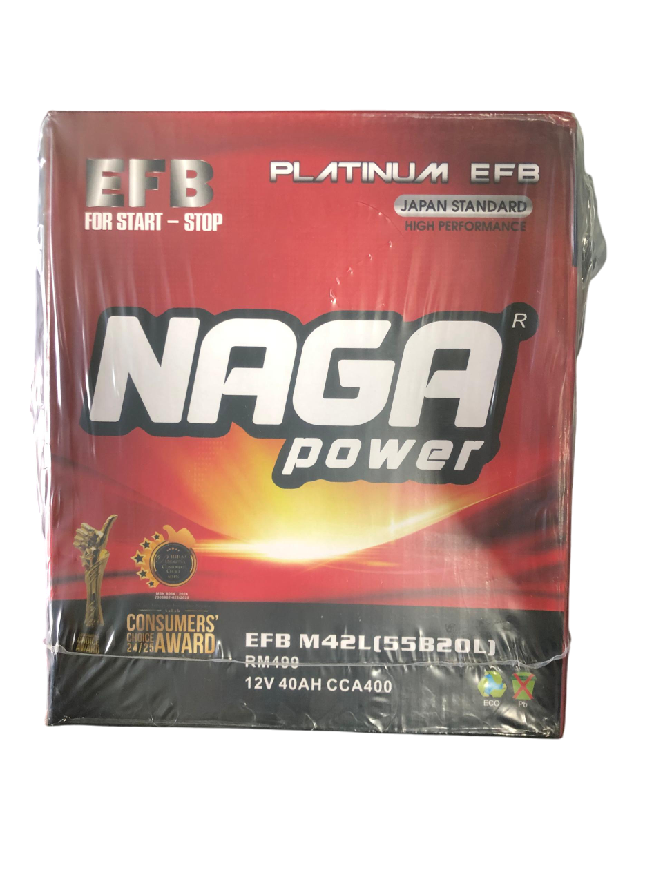 NAGA PLATINUM M42L (55B20L) EFN 40AH (EFB 40AH) (NEW)