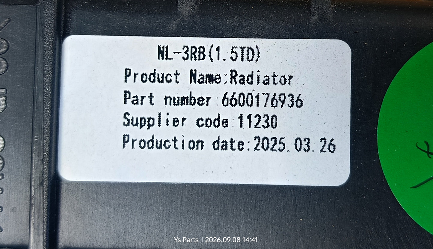 PROTON X50 RADIATOR AT (6600176936)