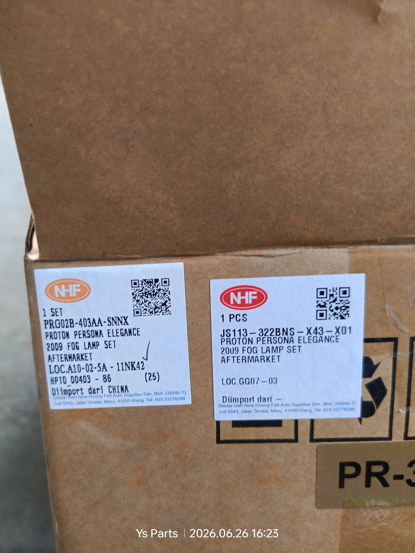 PROTON PERSONA ELEGANCE 2009 FOG LAMP SET NEW (PRG02B-403AA-SNNX)