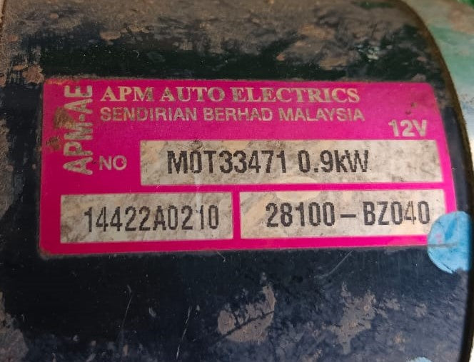 PERODUA ALZA 10 STARTER (28100-BZ040-6)