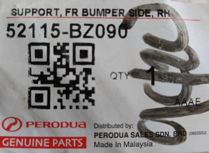 PERODUA AXIA SUPPORT FRONT BUMPER BRACKET RH (52115-BZ090)