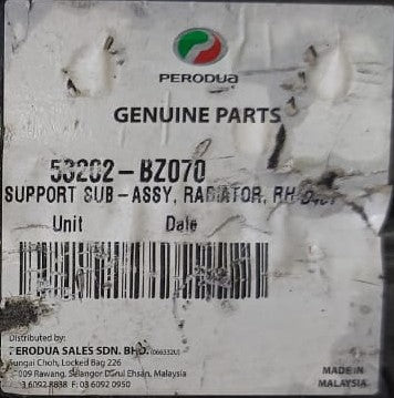 PERODUA ALZA SUPPORT SUB-ASSY RADIATOR PANEL RH (53202-BZ070)