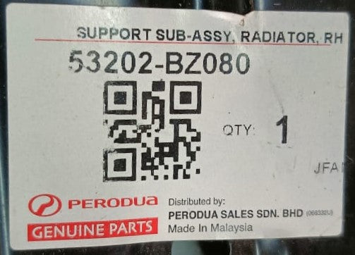 PERODUA MYVI LAGI BEST HEAD LAMP PANEL/SUPPORT SUB-ASSY RADAITOR PANEL RH (53202-BZ080)