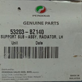 PERODUA MYVI LAGI BEST HEAD LAMP PANEL/SUPPORT SUN-ASSY RADIATOR PANEL LH (53203-BZ140)