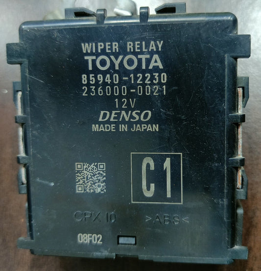 TOYOTA COROLLA CROSS WINDSHIELD WIPER RELAY ECU (85940-12230)