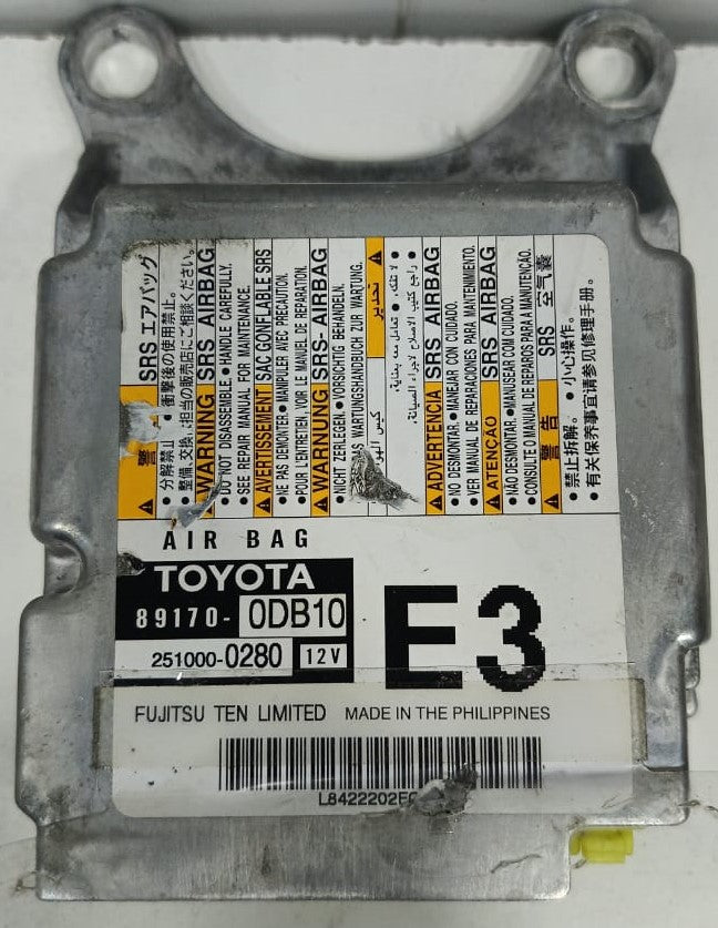 TOYOTA YARIS AIRBAG ECU (E3) (89170-0DB10)