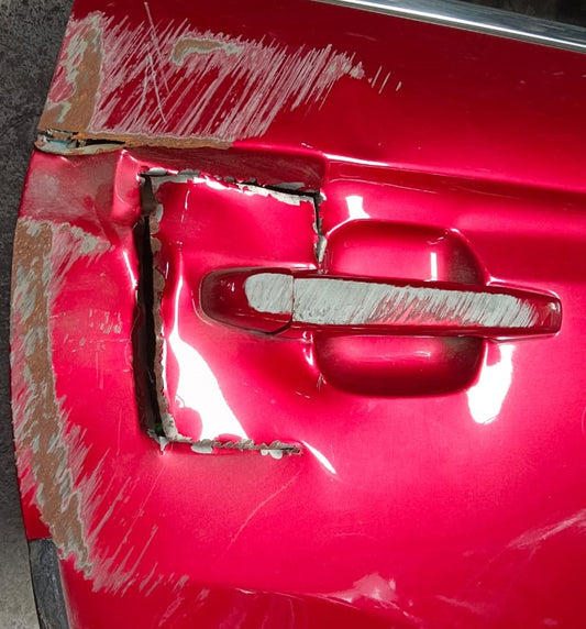 PROTON X70 DOOR PANEL RRH COMPLETE RED (B) (DP00120)