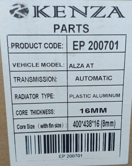 PERODUA ALZA A PA16 RADIATOR - EP200701 (R-PA02)