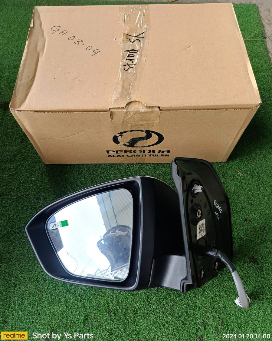 PERODUA ATIVA 1.0 H 2021 SIDE MIRROR 9 WIRE WITH LAMP (AUTO FOLDABLE) LH (PDT01A-2650T-LONG) (87940-BZM50) (OEM)