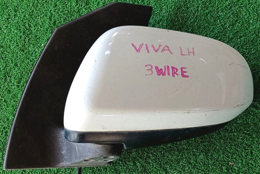 PERODUA VIVA SIDE MIRROR 3WIRE LH WHITE (SM00018-4)