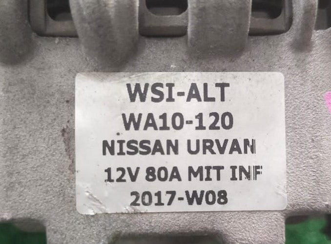 NISSAN URVAN E25 ALTERNATOR (U) (WA10-120-U)