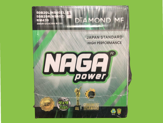 NAGA DIAMOND BATTERY 50B20L (NS40ZL) MF (NEW) (MNS40ZL)
