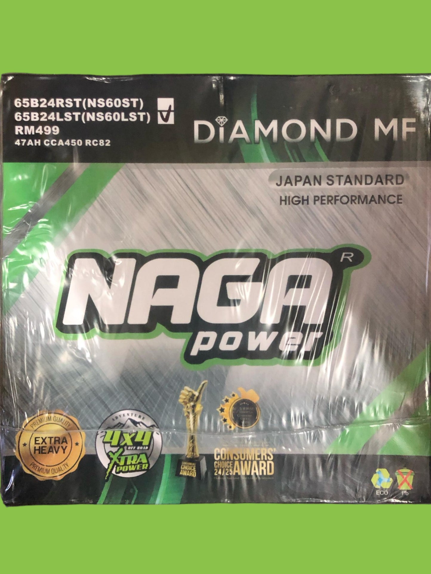 NAGA DIAMOND BATTERY 65B24LST (NS60LST) MF (NEW) (MNS40LST)