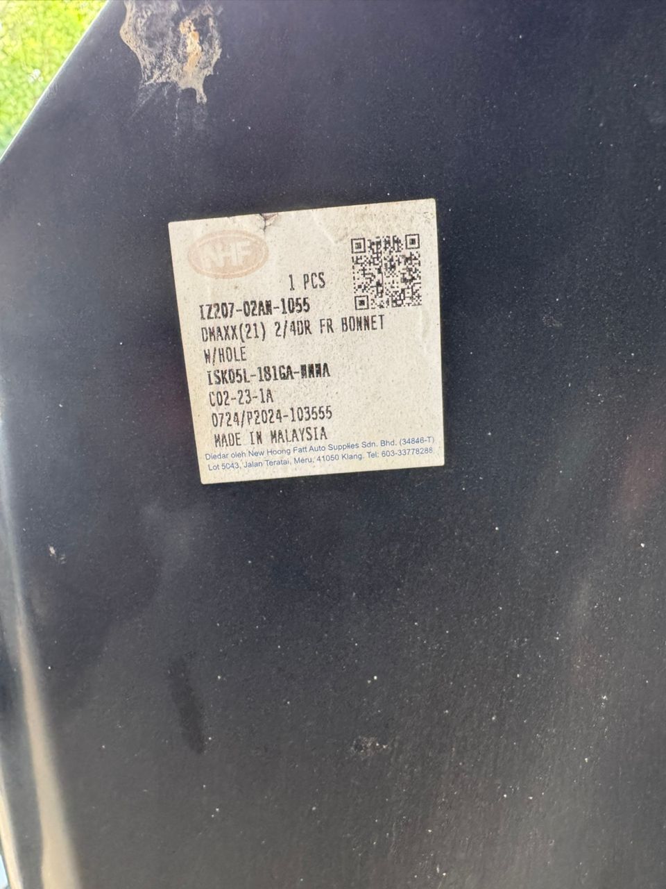PROTON SAGA BLM FL 1.3 STD 2011 FRONT BONNET AFTERMARKET PRB01B-181GA-NNNA