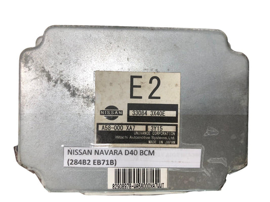 NISSAN NAVARA D40 BODY CONTROL MODULE (284B2 EB71B)