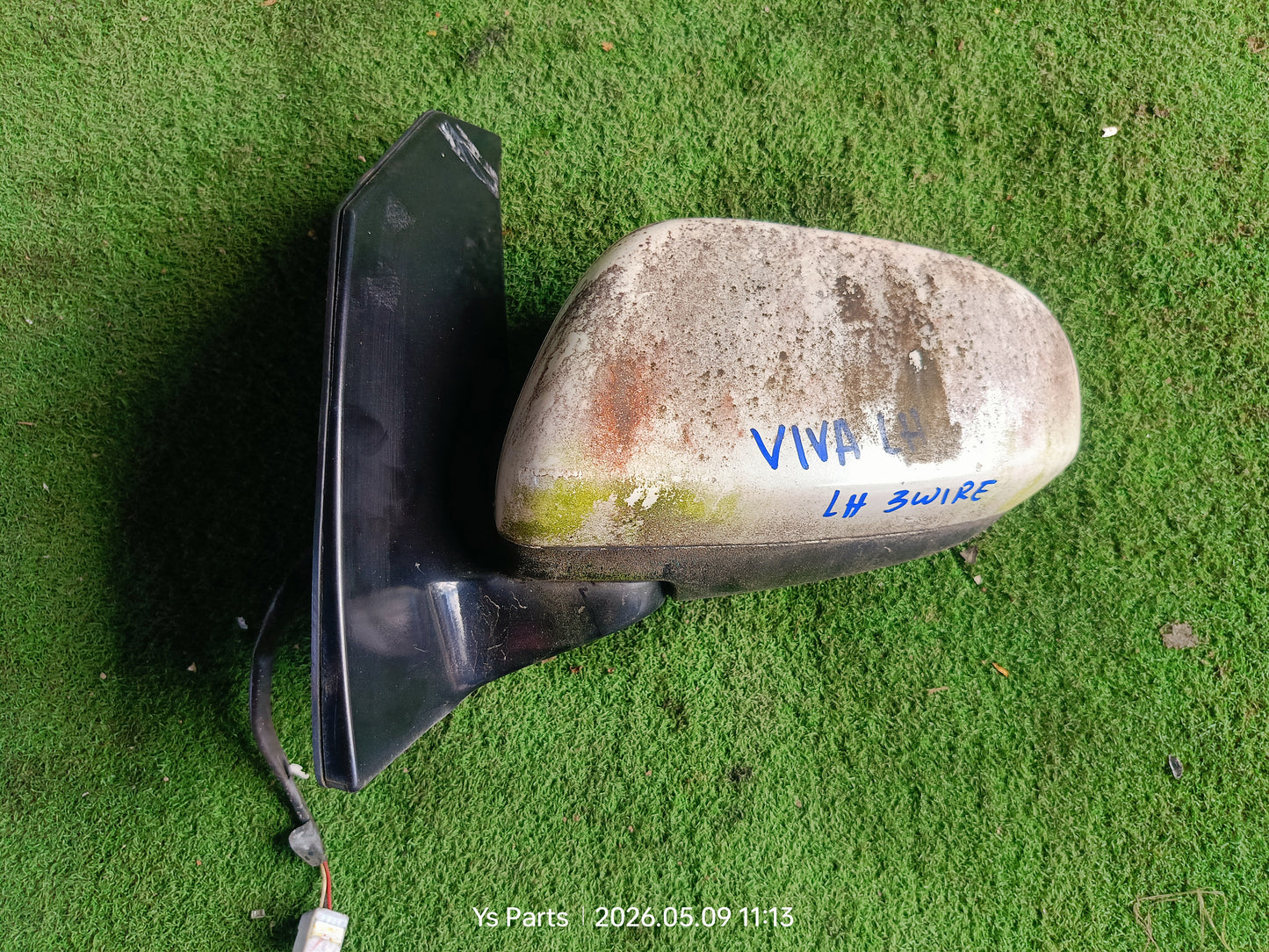 PERODUA VIVA SIDE MIRROR LH 3 WIRE (WHITE) (SM10032)