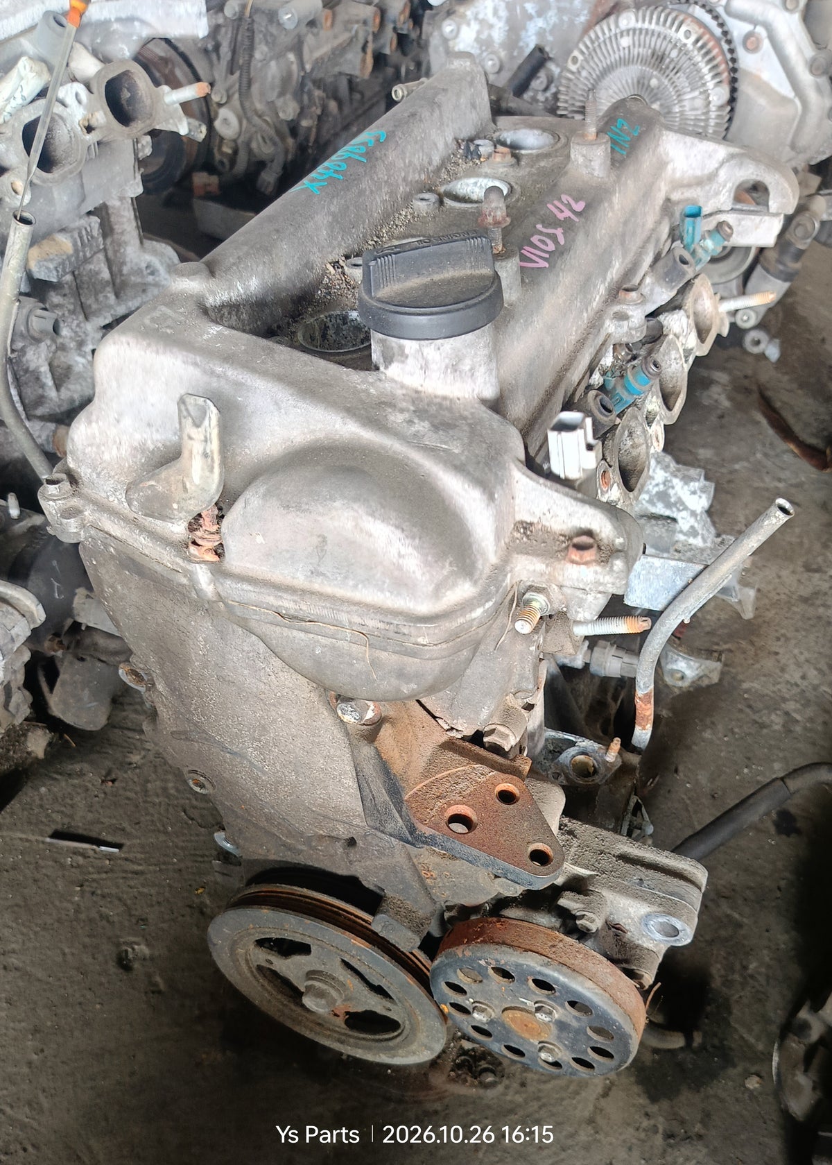 TOYOTA VIOS NCP42 ENGINE 1NR X489853 (ENG022)