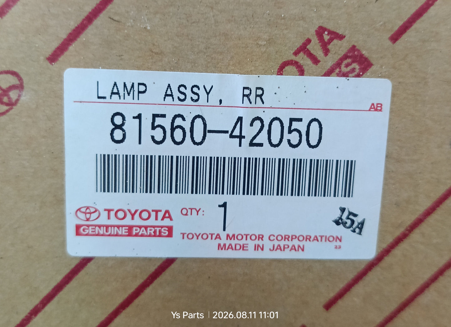 TOYOTA RAV4 TAIL LAMP RH (NEW ORI) (81560-42050)