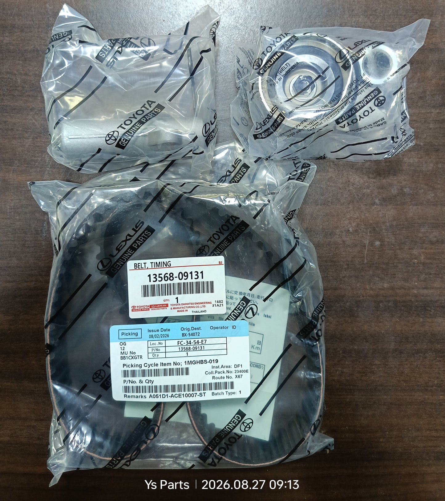 TOYOTA HILUX VIGO TIMING BELT 1SET NEW (13568-09131)