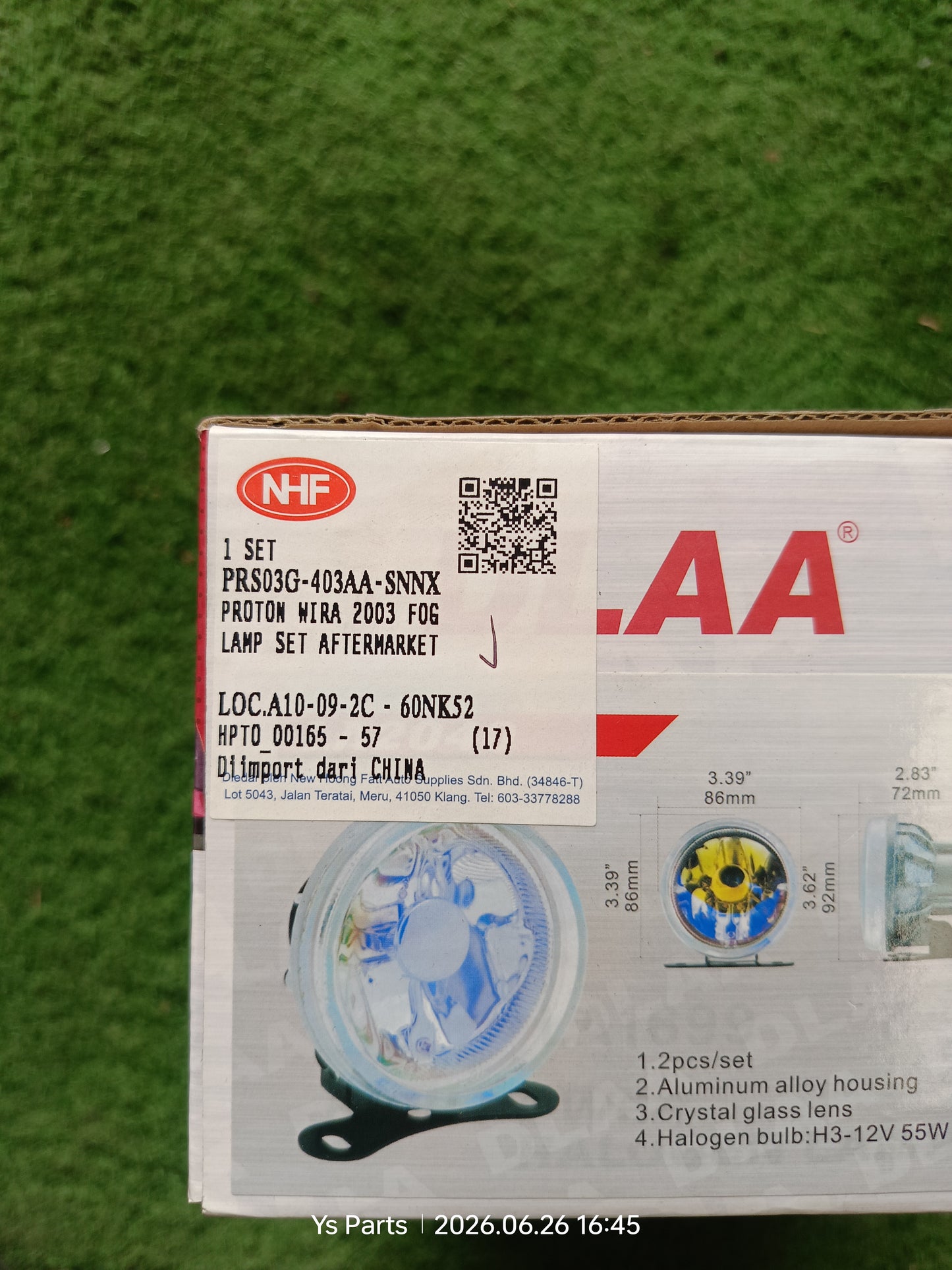 PROTON WIRA 2003 FOG LAMP SET NEW (PRS03G-403AA-SNNX)