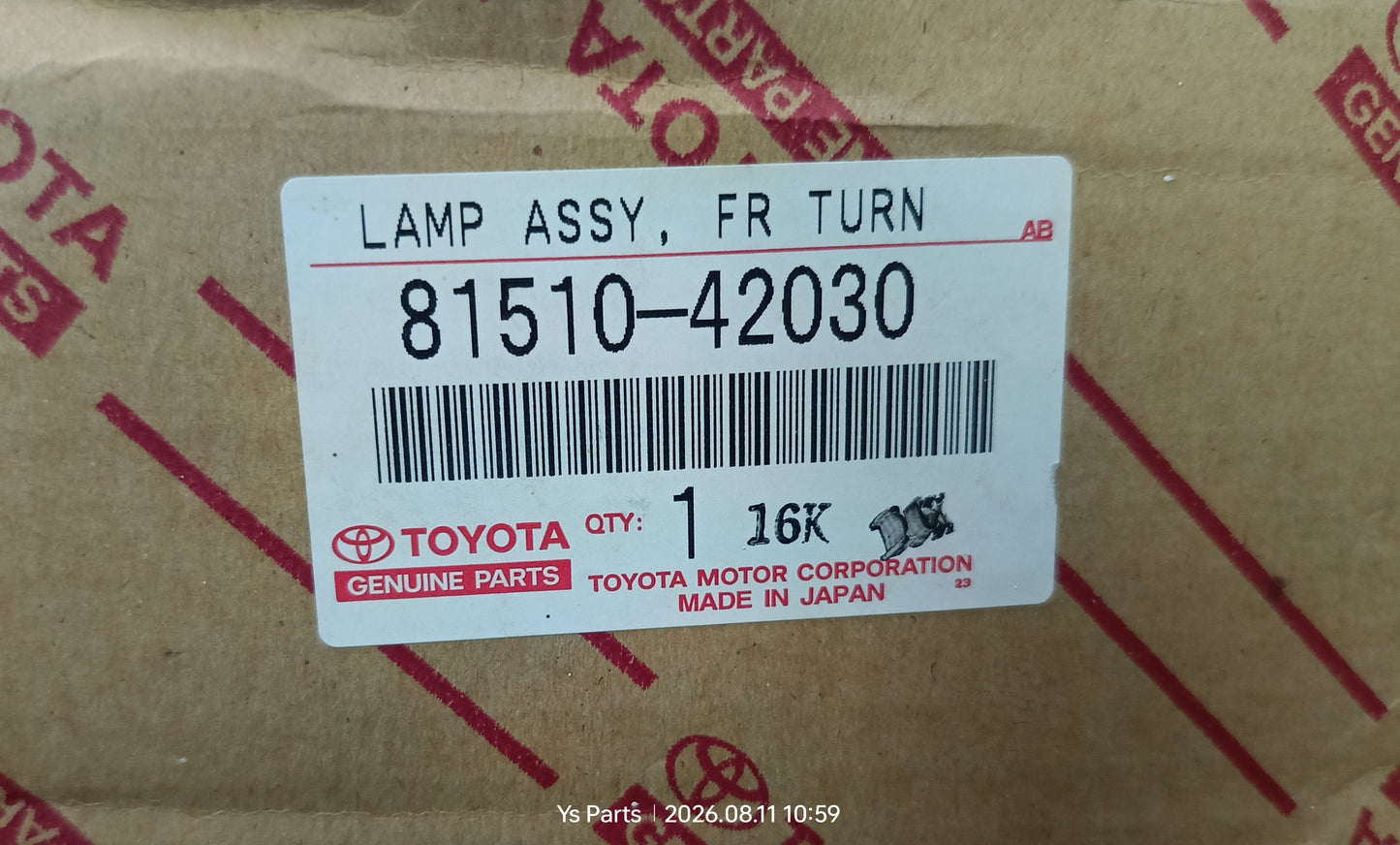TOYOTA RAV4 SIGNAL LAMP LH (NEW ORI) (81510-42030)