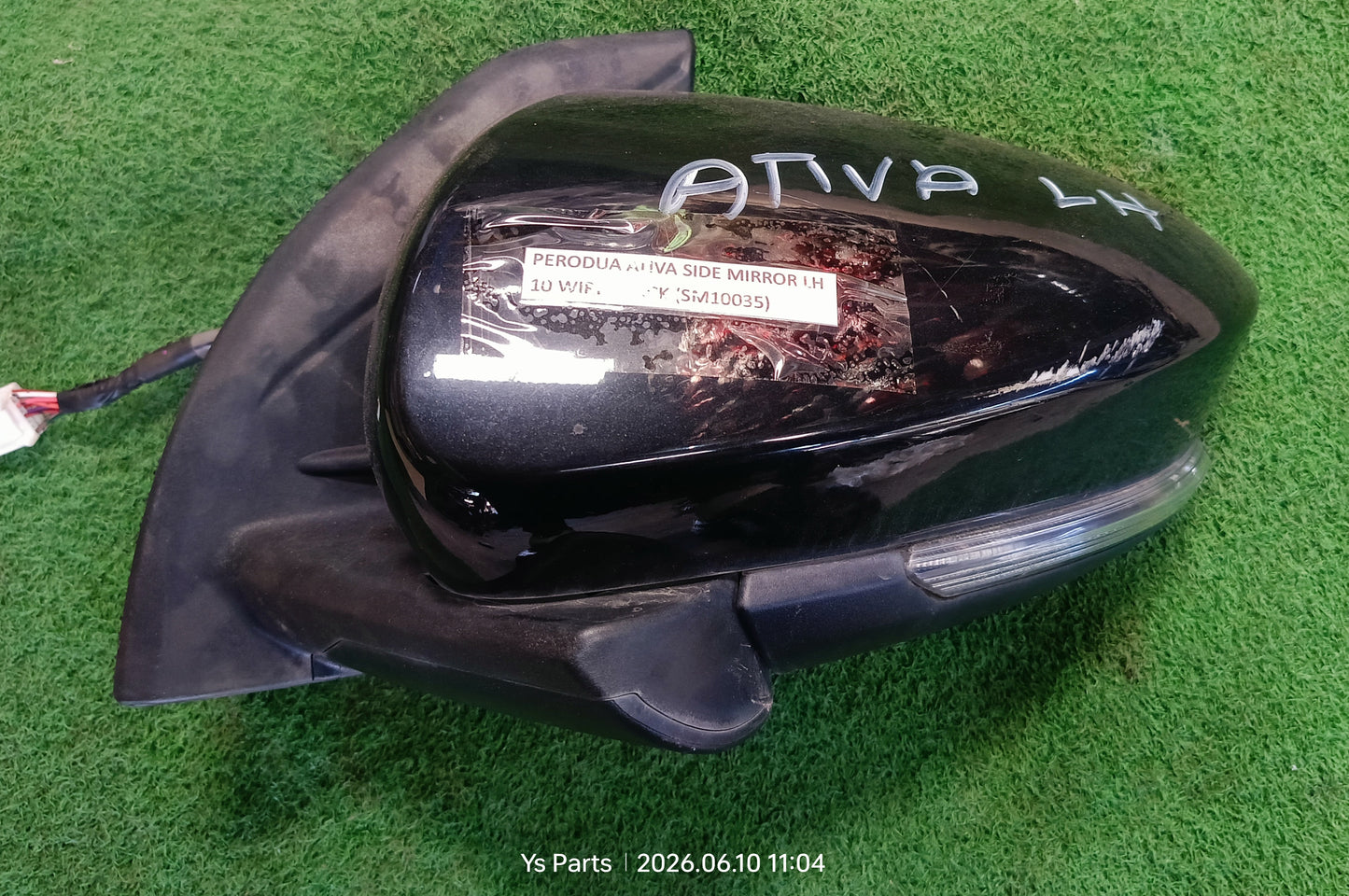 PERODUA ATIVA SIDE MIRROR LH 10 WIRE BLACK (SM10035)