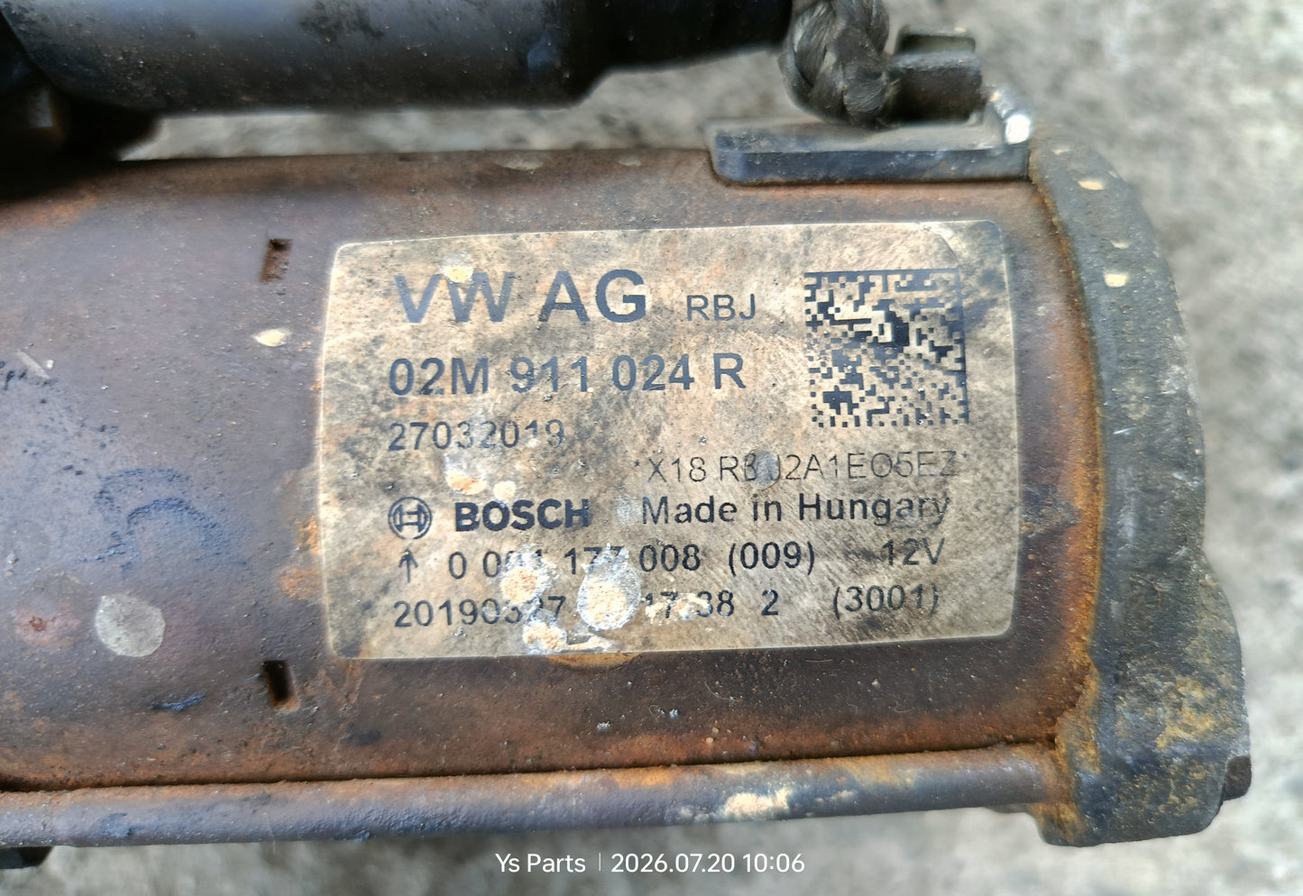 VOLKSWAGEN STARTER (02M 911 024 R)