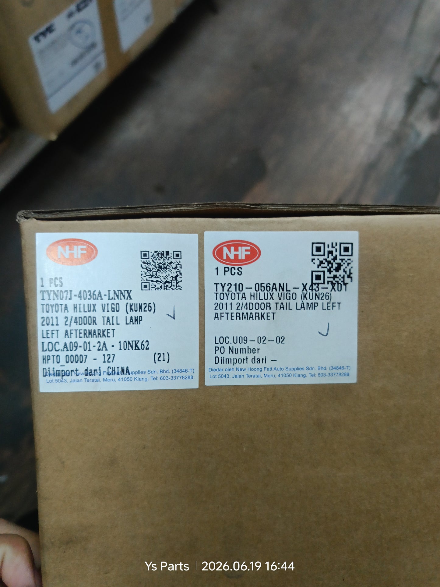 TOYOTA HILUX VIGO (KUN26) 2011 2/4DOOR TAIL LAMP LEFT (NEW) (TYN07J-4036A-LNNX)