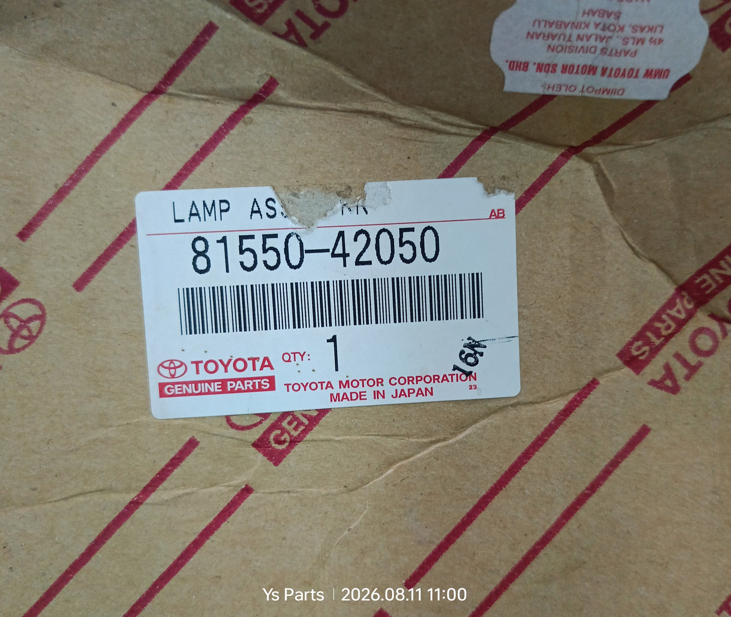 TOYOTA RAV4 TAIL LAMP LH (NEW ORI) (81550-42050)