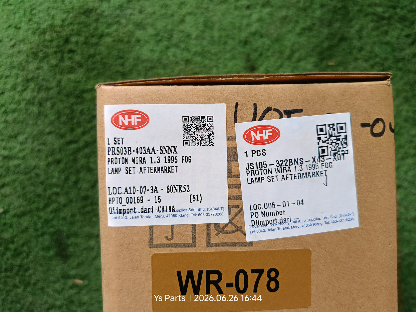 PROTON WIRA 1.3 1995 FOG LAMP SET NEW (PRS03B-403AA-SNNX)