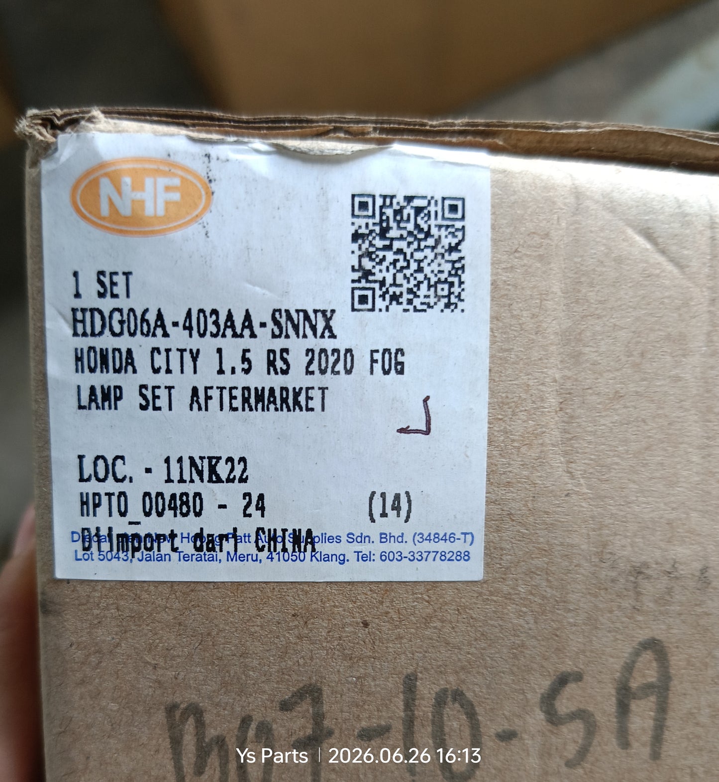 HONDA CITY 1.5 RS 2020 FOG LAMP SET NEW (HDG06A-403AA-SNNX)