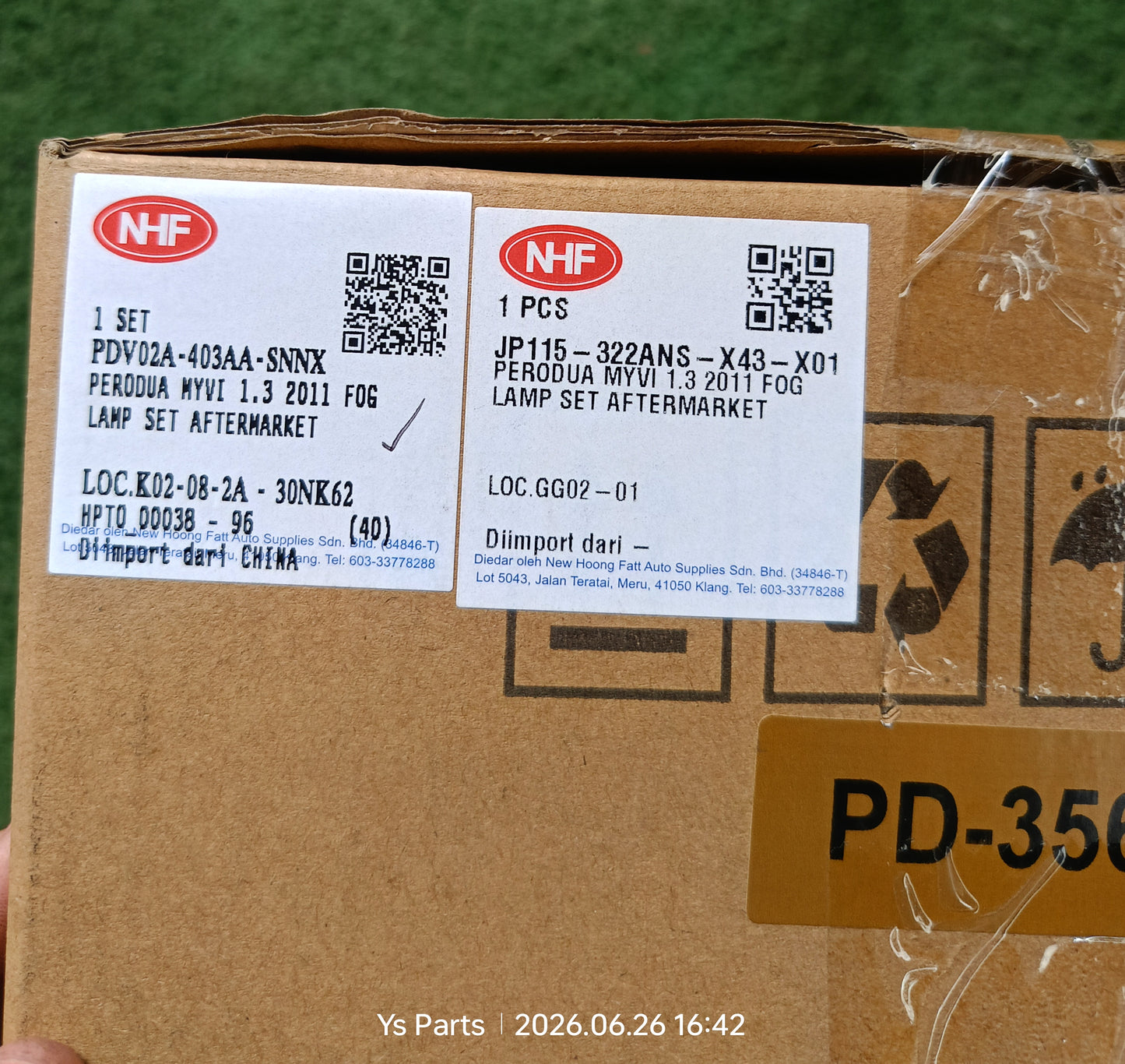 PERODUA MYVI 1.3 2011 FOG LAMP SET NEW (PDV02A-403AA-SNNX)