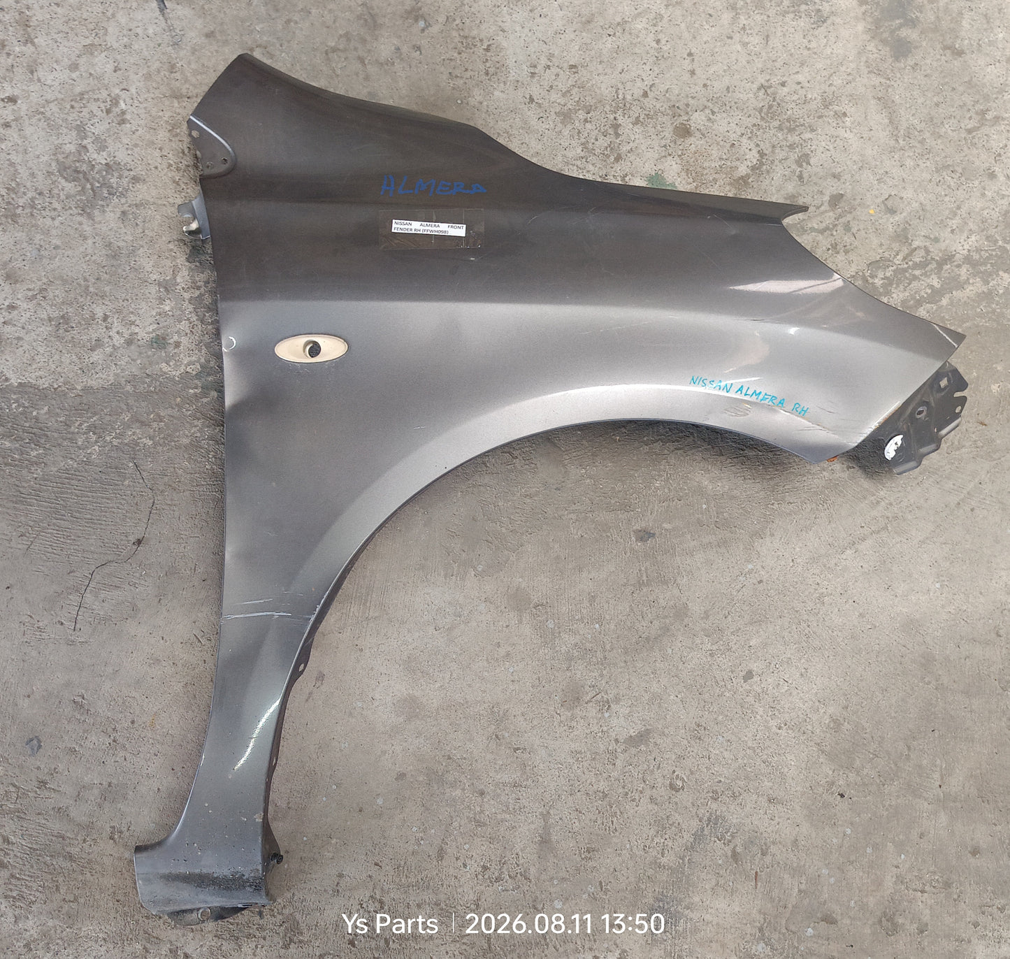 NISSAN ALMERA FRONT FENDER RH (FFWH098)